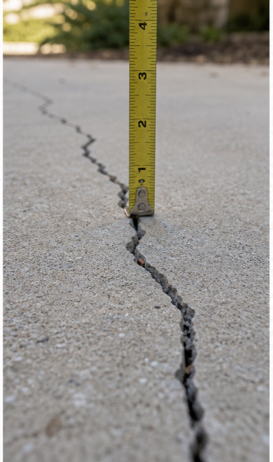 Exterior foundation inspection at a home