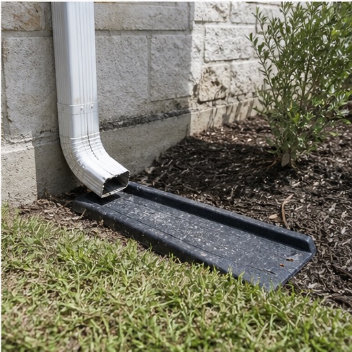 Water pooling near a home foundation